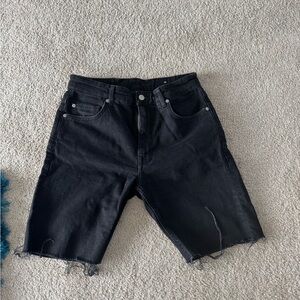 Men's Black Denim Shorts